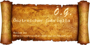 Ösztreicher Gabriella névjegykártya